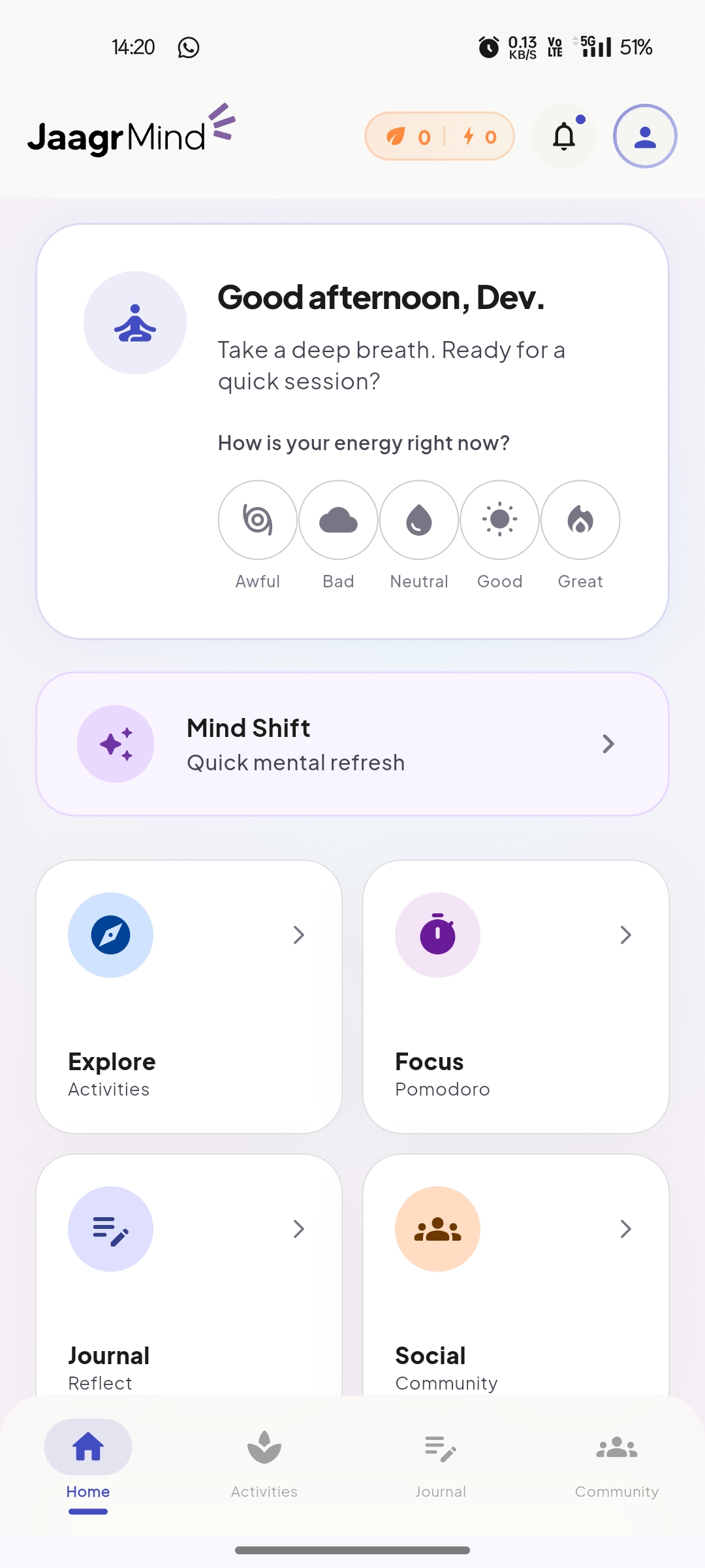 Home Dashboard